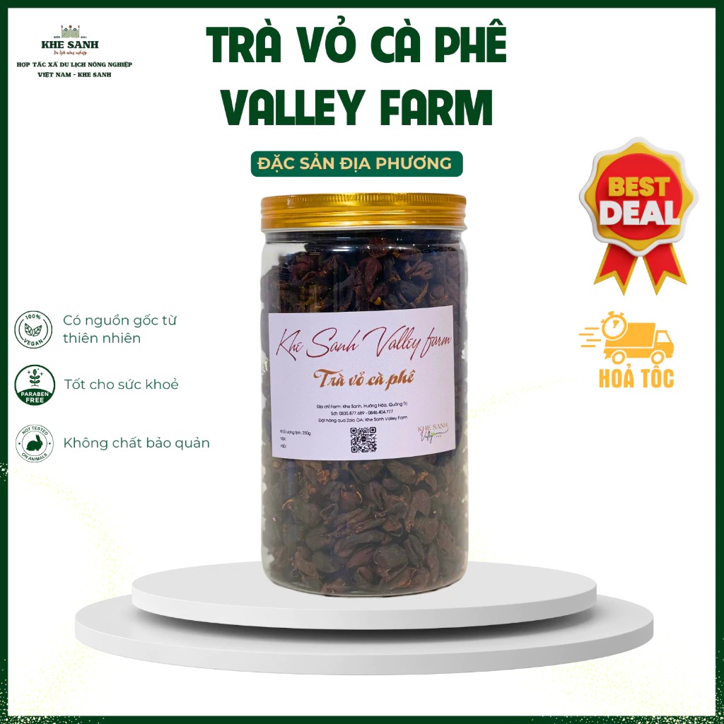 Trà Vỏ Cà Phê Valley Farm - Tăng Cường Sức Khỏe, Giảm Mệt Mỏi
