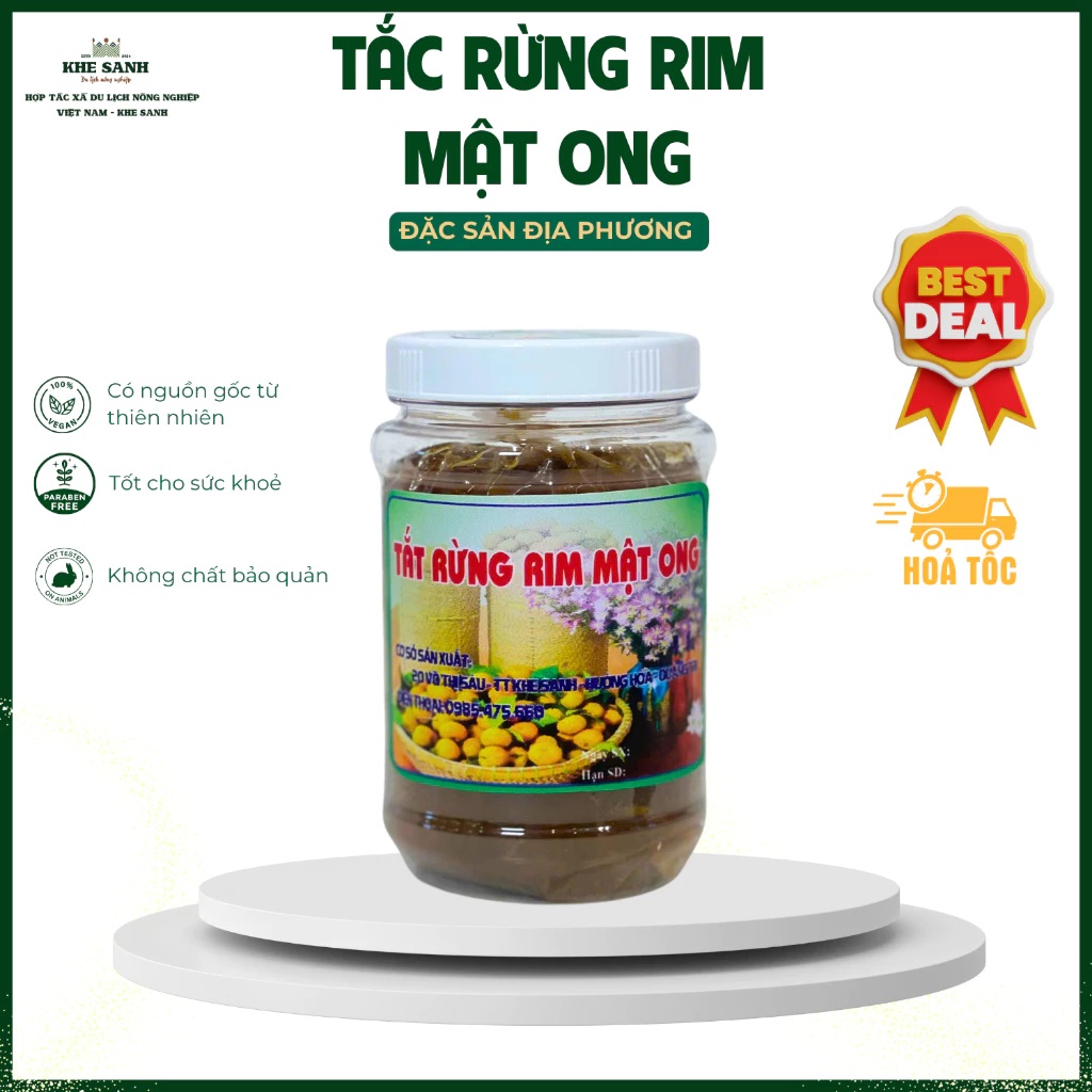 Tắc Rừng Rim Mật Ong -Tăng Cường Hệ Miễn Dịch, Giảm Ho, Làm Dịu Họng
