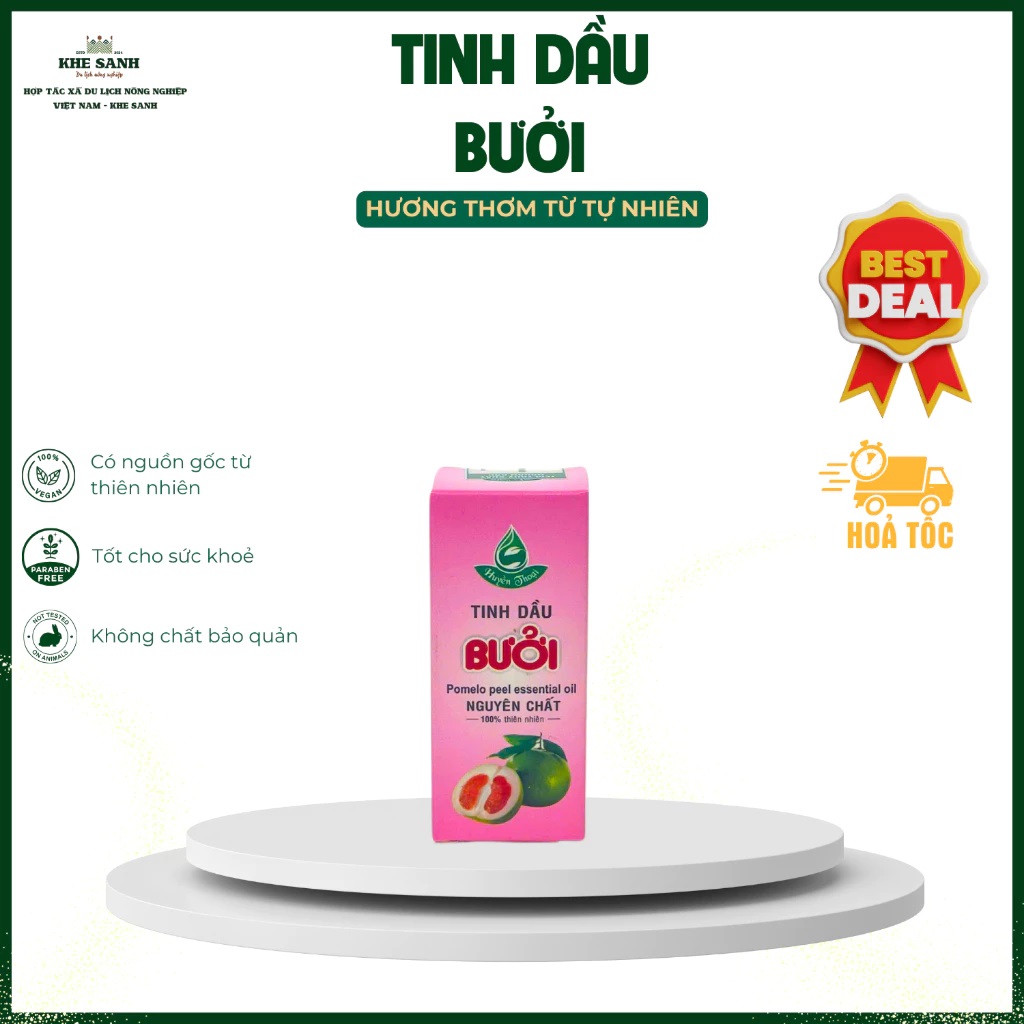 Tinh Dầu Bưởi (10ml) - Tinh Dầu Thiên Nhiên Tinh Khiết, Thư Giãn, Cân Bằng
