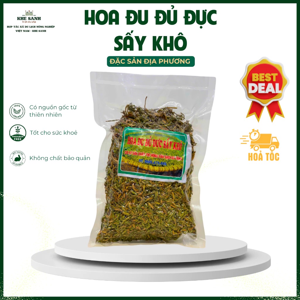 Hoa Đu Đủ Đực Sấy Khô -Hỗ Trợ Tiêu Hóa, Cải Thiện Sức Khỏe