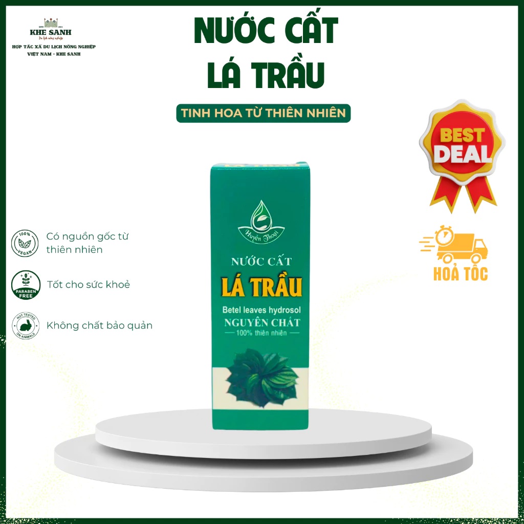 Nước Cất Lá Trầu - Kháng Khuẩn, Chăm Sóc Da, Bảo Vệ Sức Khỏe