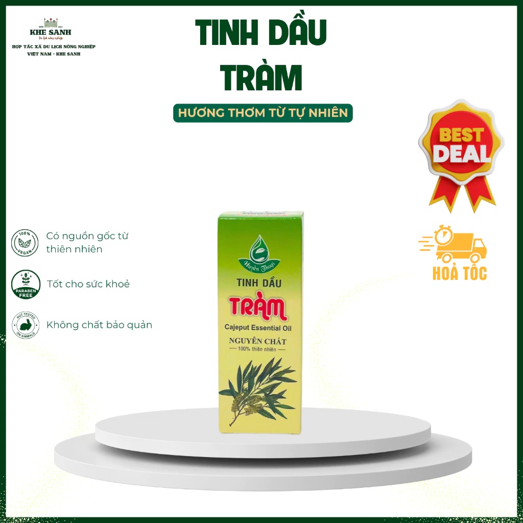Tinh Dầu Tràm (50ml) - Tinh Dầu Thiên Nhiên Tinh Khiết, Thư Giãn, Cân Bằng